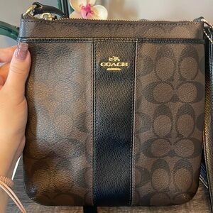 Dark brown coach crossbody